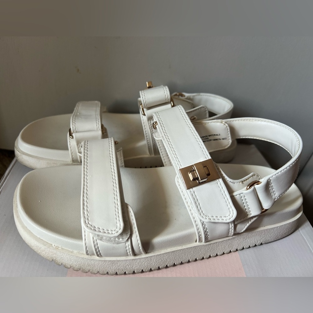 a new day White Adjustable Strap Sandals
